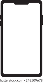 vector black and white smartphone symbol design