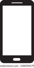 vector black and white smartphone symbol design
