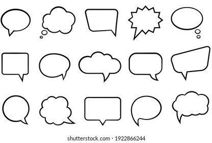
vector black and white speech bubbles - Shutterstock ID 1922866244