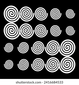 Vector with black and white spiral combination