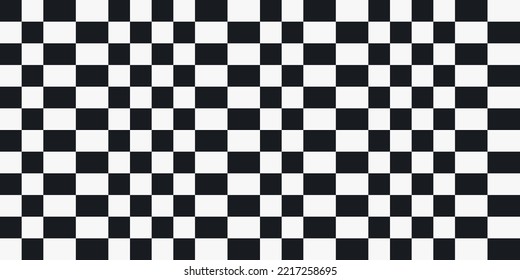 Vektorgrafik von Schwarz-Weiß-Quadraten, durcheinander mit Rechtecken. Karton-Muster. Nahtlose Vektorschachtel für Drucke.