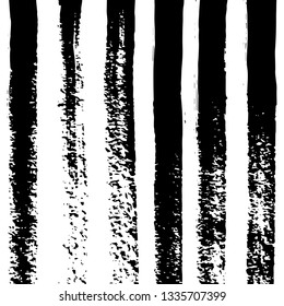 Vector black and white striped background, black watercolor stripes on white background in grunge style , hand drawn paint brush