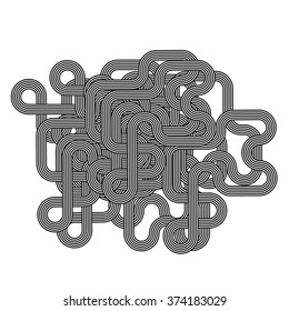 Vector Black White Striped Line Symbol