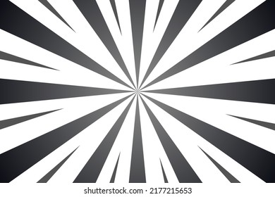 Vector black and white sunburst abstract background design