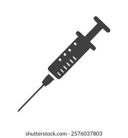 Vector Black and White Syringe Shadow