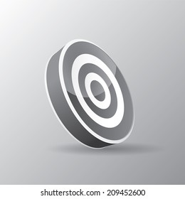 vector black and white target icon