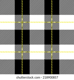 vector black and white  tartan plaid for background