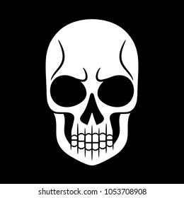 Vector Black and White Tattoo Skull 