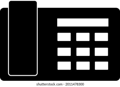 Diseño del logotipo del teléfono blanco y negro vectorial.