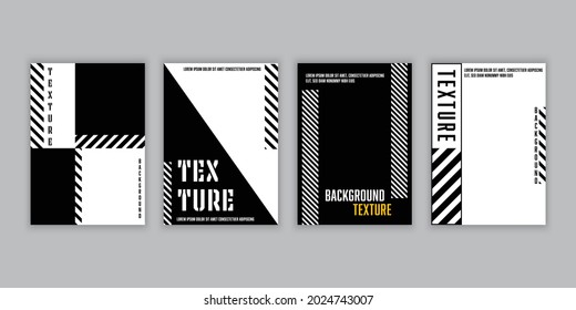 Vector black and white texture effect,Template cover abstract background.	
