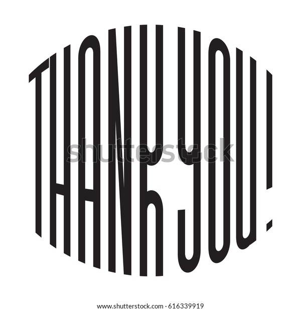 Vector Black White Thank You Card Stock Vector (Royalty Fr…