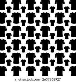 Vector black and white t-shirt pattern