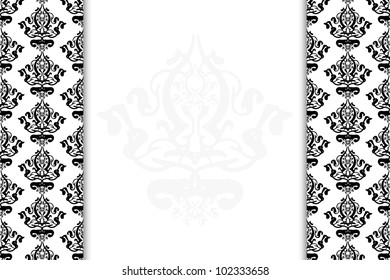 Vector black & white vintage background