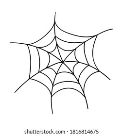 Vector black and white web. Halloween character icon. Cute autumn all saints eve illustration. Samhain party sign design for kids. 
