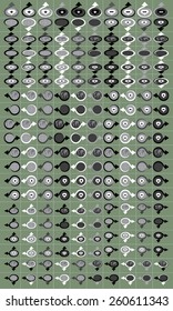 vector black and white  web icons set for various applications