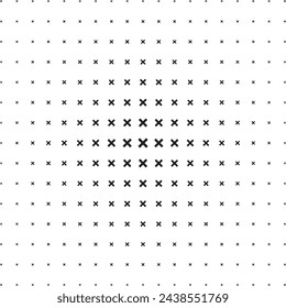 vector black x halftone on white background