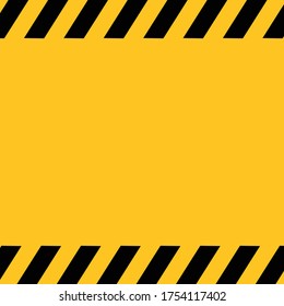 Vector black and yellow caution tape background.