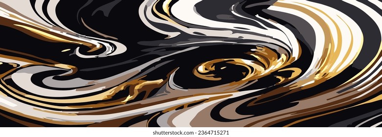 vector black and yellow marble surface design