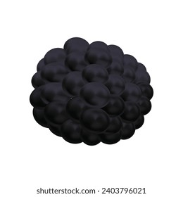 Vector blackberry. sweet fruit. forest berry. 3d icons set. realistic illustration.