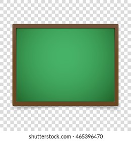 Vector blackboard frame isolated on transparent background. Vector illustration