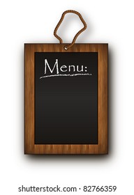 vector blackboard frame wood Menu black