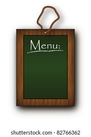 vector blackboard frame wood Menu green