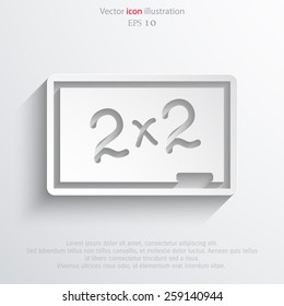 Vector blackboard icon illustration background.