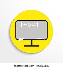 Vector blackboard icon illustration background.