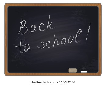 vector blackboard with a phrase Back to school