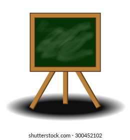 Vector : Blackboard and shadow on white background