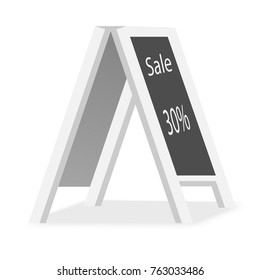Vector Blackboard for shop or market Flat Illustration