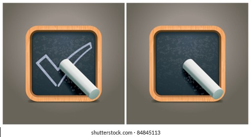 Vector blackboard square icon