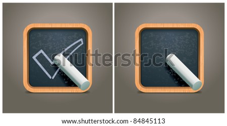 Vector blackboard square icon