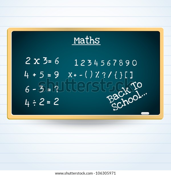 vector blackboard
with subject of
mathemetics