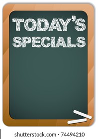 Vector - Blackboard with Today's Specials Message written with Chalk