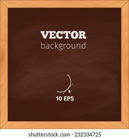 Vector blackboard in wooden frame