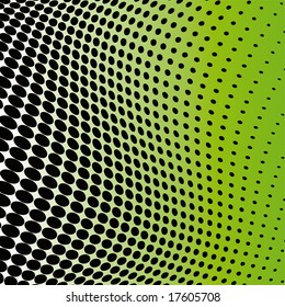 vector black-green abstract dotted background