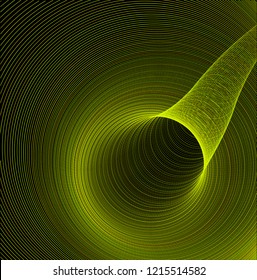 Vector Blackhole, Wormhole Concept Background - Space Gravitational Funnel Trap, Gyperbolic Geometry, Whirlwind, Tunnel etc
