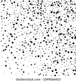 Vector black-white confetti on transparent background. Falling tinsel and confetti from minimalistic geometrical confetti and ribbons. Flat falling glitter. Abstract triangles and ribbons on label.