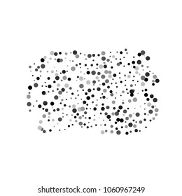 Vector black-white confetti on transparent background. Falling tinsel and confetti from minimalistic geometrical confetti and ribbons. Flat falling glitter. Abstract triangles and ribbons on label.