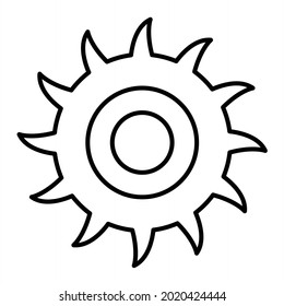 Vector Blade Outline Icon Design
