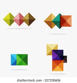 Vector blank abstract squares background, infographic template with place for your content