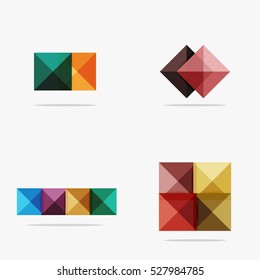 Vector blank abstract squares background, infographic template with place for your content