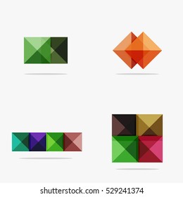 Vector blank abstract squares background, infographic template with place for your content