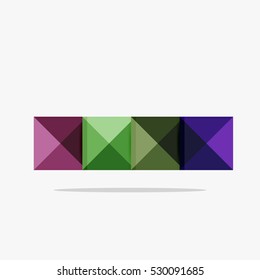 Vector blank abstract squares background, infographic template with place for your content