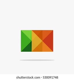 Vector blank abstract squares background, infographic template with place for your content