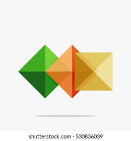 Vector blank abstract squares background, infographic template with place for your content