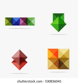 Vector blank abstract squares background, infographic template with place for your content