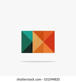 Vector blank abstract squares background, infographic template with place for your content