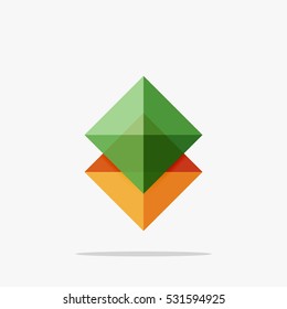 Vector blank abstract squares background, infographic template with place for your content